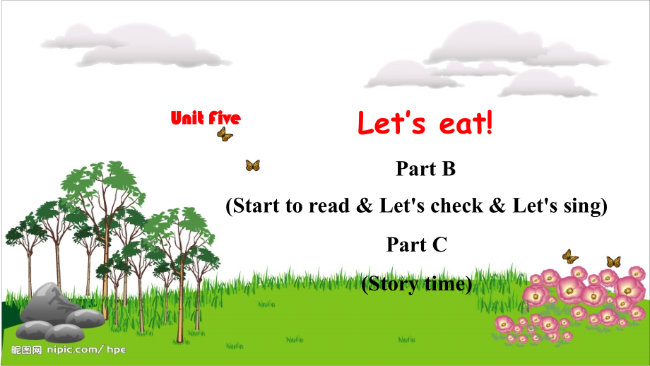 人教PEP版三上英語Unit 5 Part B Start to read&Let's check&Let's sing&Part C Story time》教學課件.rar