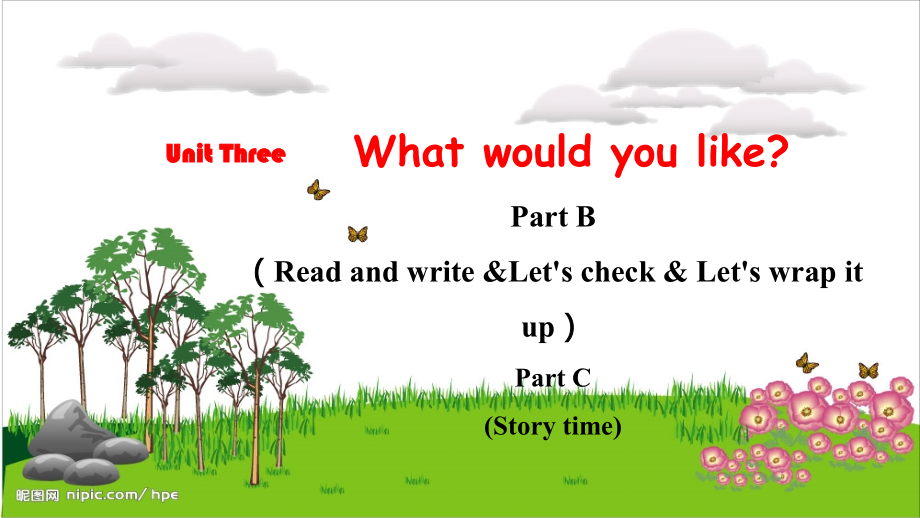 人教PEP版五上英語Unit3PartBReadandwriteLetscheckLetswrapitupPartCStorytime教學課件.rar