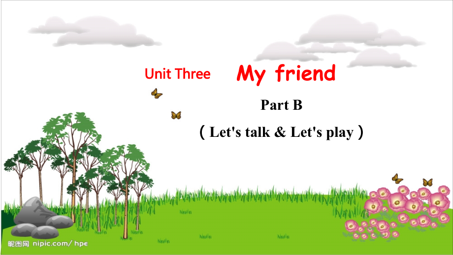 人教PEP版四上英語Unit 3 Part BLet's talk & Let's play教學課件.rar