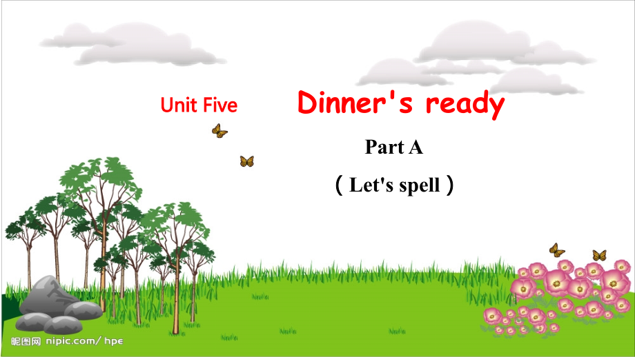 人教PEP版四上英語Unit5PartALetsspell教學課件.rar