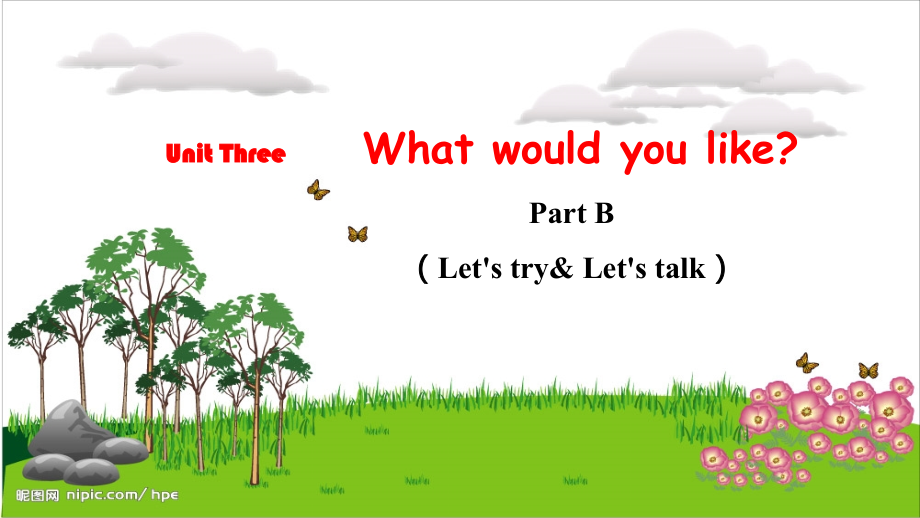 人教PEP版五上英語Unit 3 Part BLet's try & Let's talk教學課件.rar