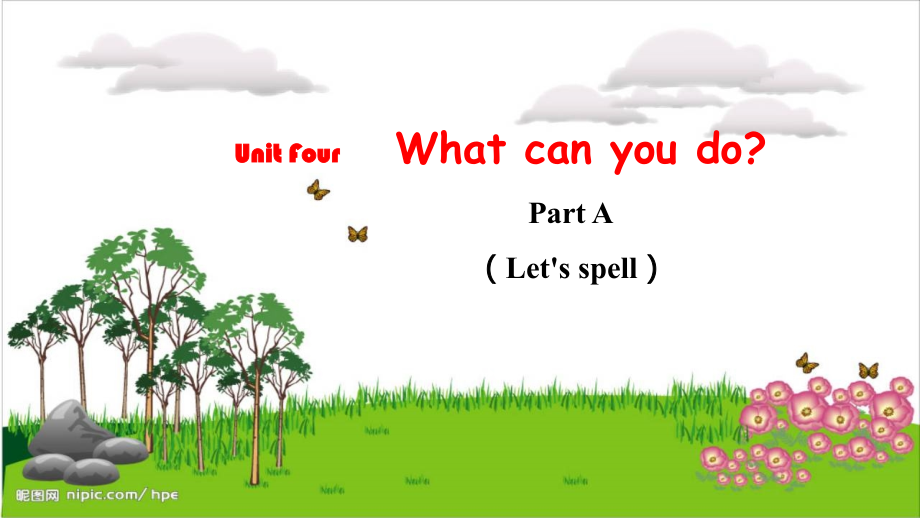人教PEP版五上英語Unit 4 Part A Let's spell教學課件.rar