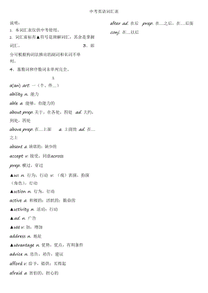 中考英語詞匯表（總52頁）.pdf