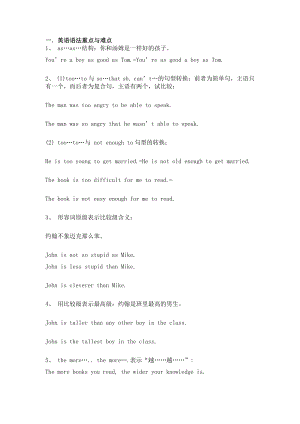 初中英語考試重要知識點.docx