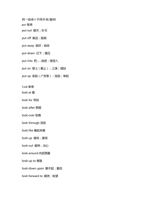 初中英語考試易混動詞短語總結.docx