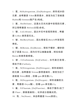初中化學(xué)專題：118種元素的由來(lái).docx