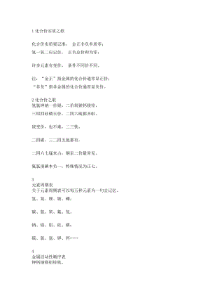 20首化學歌記完初中所有化學知識點.docx