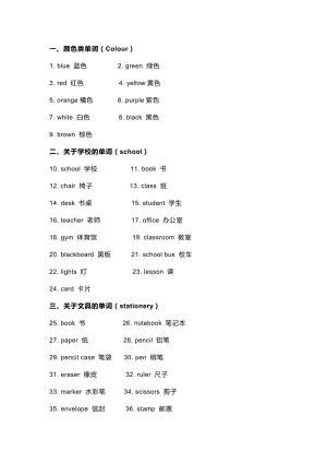 小學英語“單詞6大分類”大全.docx