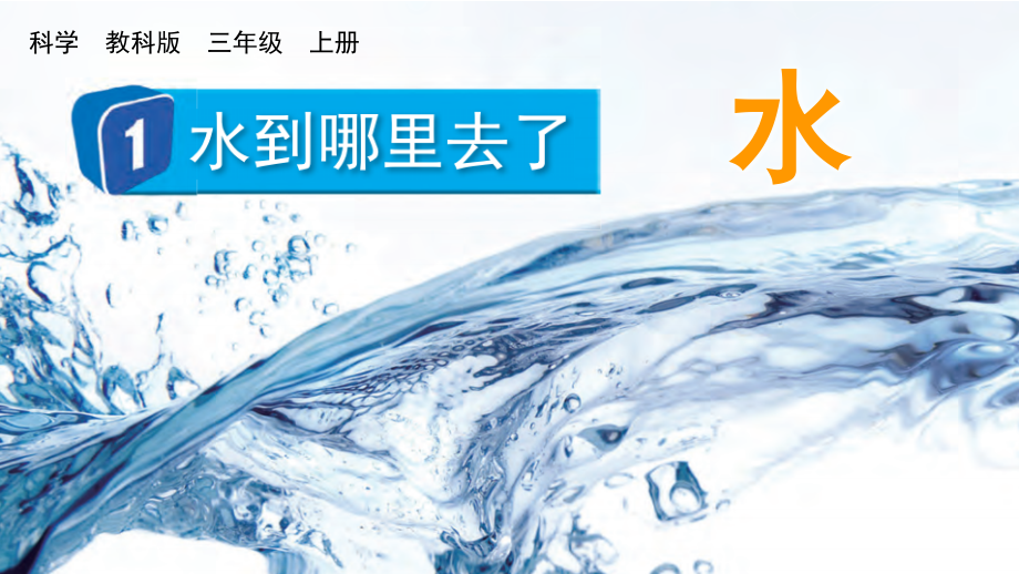 教科版三上科學1.1水到哪里去了課件含視頻素材.rar