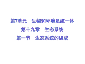 蘇教版八上生物19.1生態系統的組成（課件PPT）.ppt