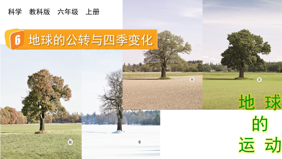 教科版六上科學2.6地球的公轉與四季變化課件含視頻素材.rar