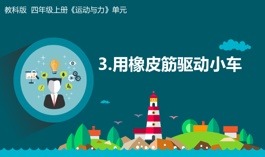 教科版四上科學3.3用橡皮筋驅動小車課件+教案+實驗記錄單.rar