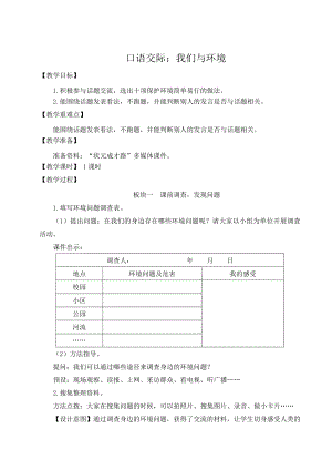 部編版四上語文2.口語交際：我們與環境教案.docx