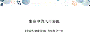 地質版九年級全生命與健康常識第10課生命中的風雨彩虹課件.pptx