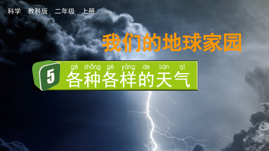 教科版二上科學1.5各種各樣的天氣課件含視頻素材.rar