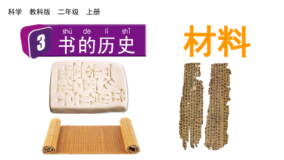 教科版二上科學(xué)2.3 書(shū)的歷史 課件含視頻素材.rar