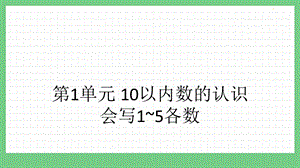青島版（五年制）一上數學1.2 會寫1~5各數 課件.pptx