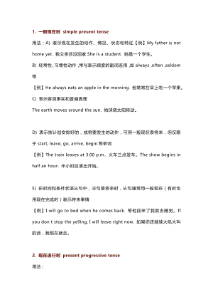 初中英語16種時(shí)態(tài)完美精講.docx