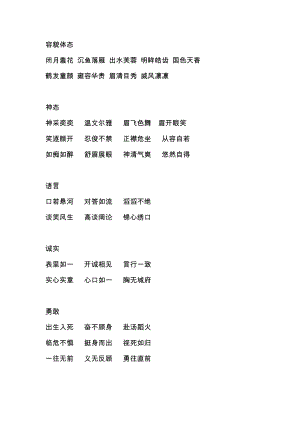 小學(xué)語文245個(gè)夸人的成語.docx