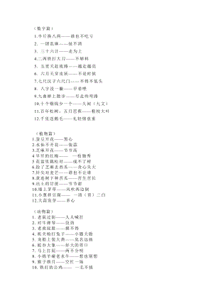 小學(xué)語文歇后語歸類積累.docx