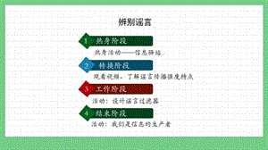 湖南版七下心理健康教育第10課 辨別謠言 課件.pptx
