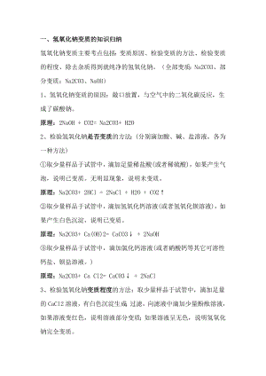 初中化學知識資料：常見物質變質問題.docx