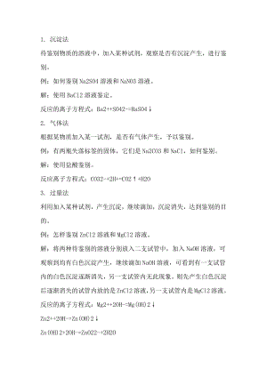 初中化學二十種物質鑒別方法.docx