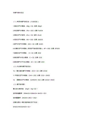 初中復習專題：化學的方程式.docx