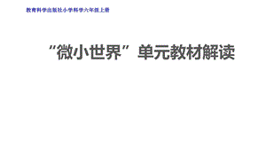教科版六年級上冊科學微小世界單元解讀（課件）.pptx
