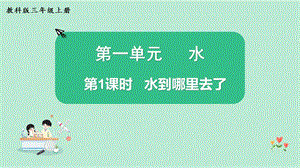 教科版三上科學1.1水到哪里去了教學課件.pptx