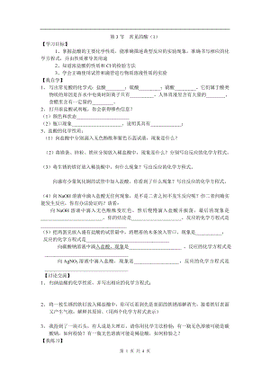 浙教版九上科學第1章第3節 常見的酸3 教學案.doc