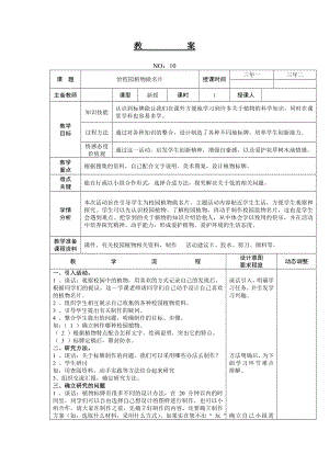 遼師大版三上綜合實(shí)踐活動(dòng)第11周 給校園植物做名片 教案.doc