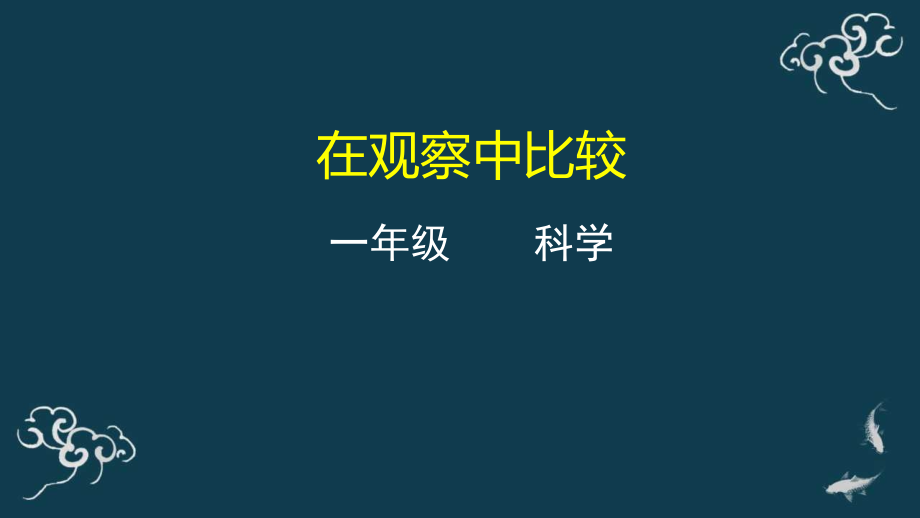教科版一年級上冊科學10在觀察中比較 課件+教案+素材.rar