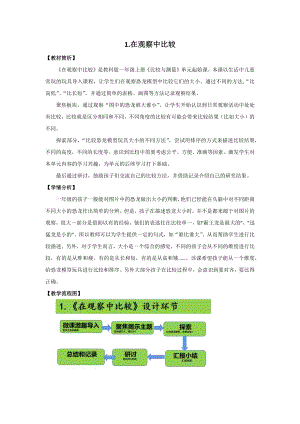 教科版一年級(jí)上冊(cè)科學(xué)在觀察中比較教學(xué)設(shè)計(jì).docx