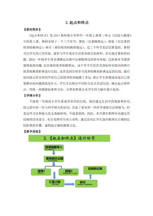 教科版一年級(jí)上冊(cè)科學(xué)《起點(diǎn)和終點(diǎn)》教學(xué)設(shè)計(jì).docx