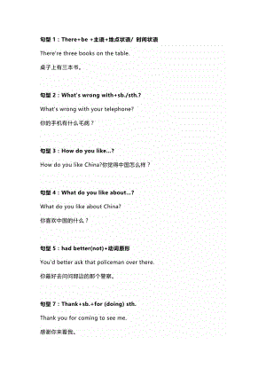 初中英語50個必背句型.docx