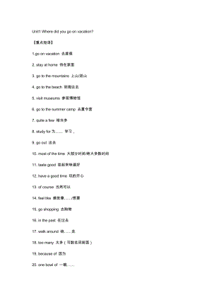 初二英語上冊：Unit110重點短語匯總.docx