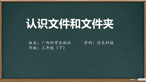 桂科版三下信息技術認識文件和文件夾參考課件1.pptx