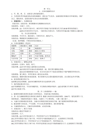 湘科版五年級(jí)上冊(cè)科學(xué)第01單元 我們的腦 （知識(shí)點(diǎn)總結(jié)）.doc