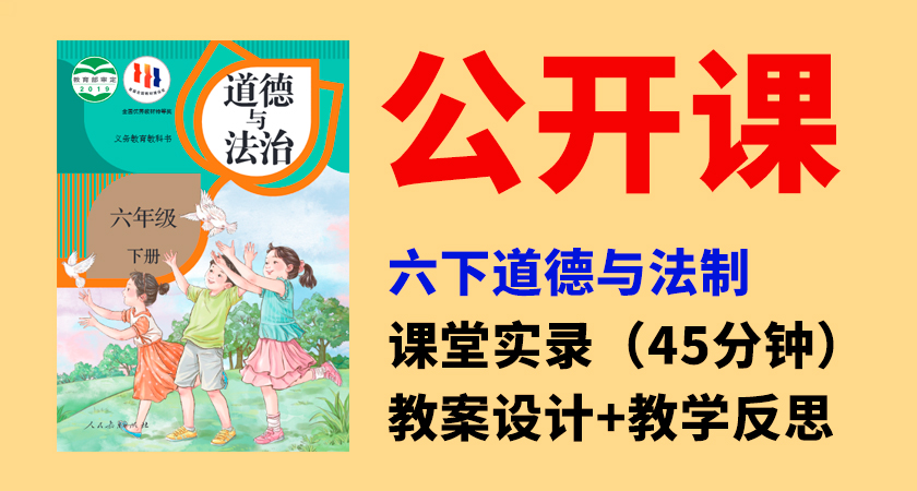 人教部編版六年級下道德與法制獲獎公開課視頻+課件ppt+教案（全冊）.rar