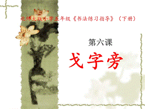 北師大版五年級下冊書法6戈字旁課件（10張PPT）.ppt
