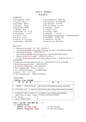 譯林版五年級上英語Unit 4知識點梳理+重難點鞏固提優.docx