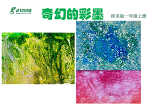 新桂美版（2024）一上美術 第三單元第2課《奇幻的彩墨》課件（15頁ppt）.pptx