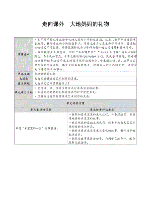 蘇少版（2024）一年級上冊藝術造型美術《大地媽媽的禮物》大單元教學設計.docx