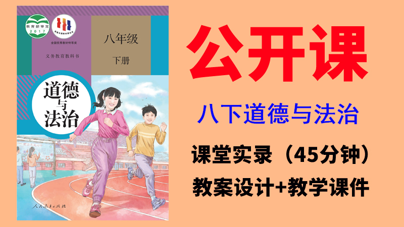 人教部編版八年級下冊道德與法制公開課視頻+教案+課件（全冊一師一優課）.rar