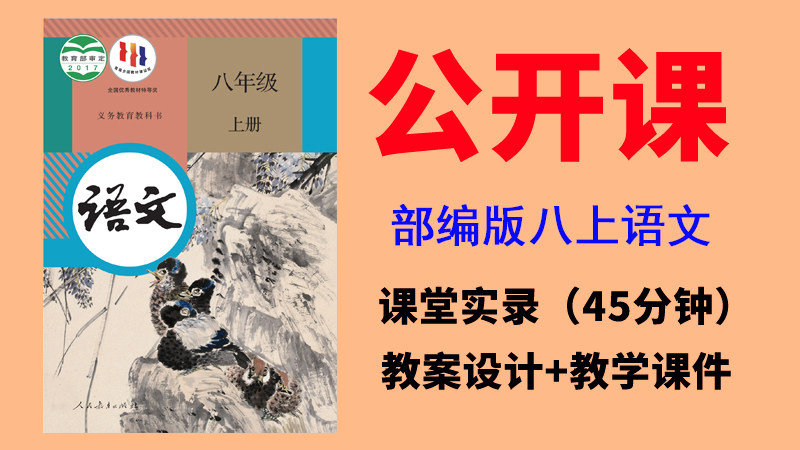 人教部編版八年級上冊語文獲獎公開課視頻+教案+課件ppt（全冊一師一優課）.rar