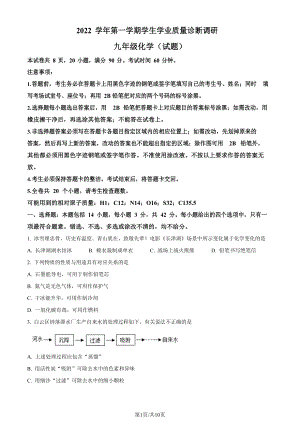 廣東省廣州市白云區2022-2023學年九年級上學期期末化學試題（含答案）.docx