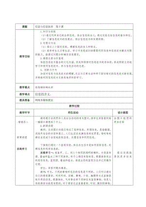 蘇科版七年級信息與信息技術　第２課 教案設計.doc