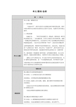 人教版鄂教版科學(xué)二年級上冊一單元《植物的生活》大單元教學(xué)解讀.docx