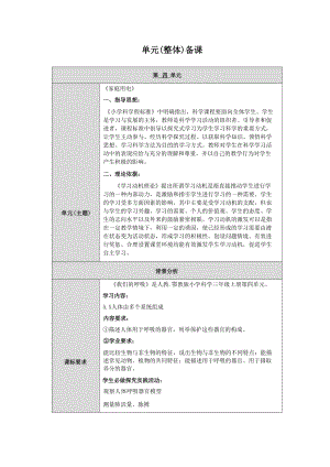 人教鄂教版科學(xué)三年級(jí)上冊(cè)四單元《我們的呼吸》大單元教學(xué)設(shè)計(jì).docx